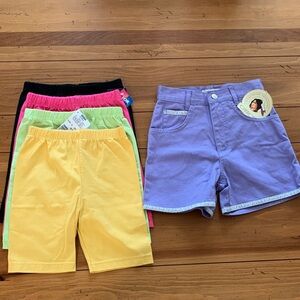 Five Pack of Vibrant - Little Girl’s Shorts - Size 7